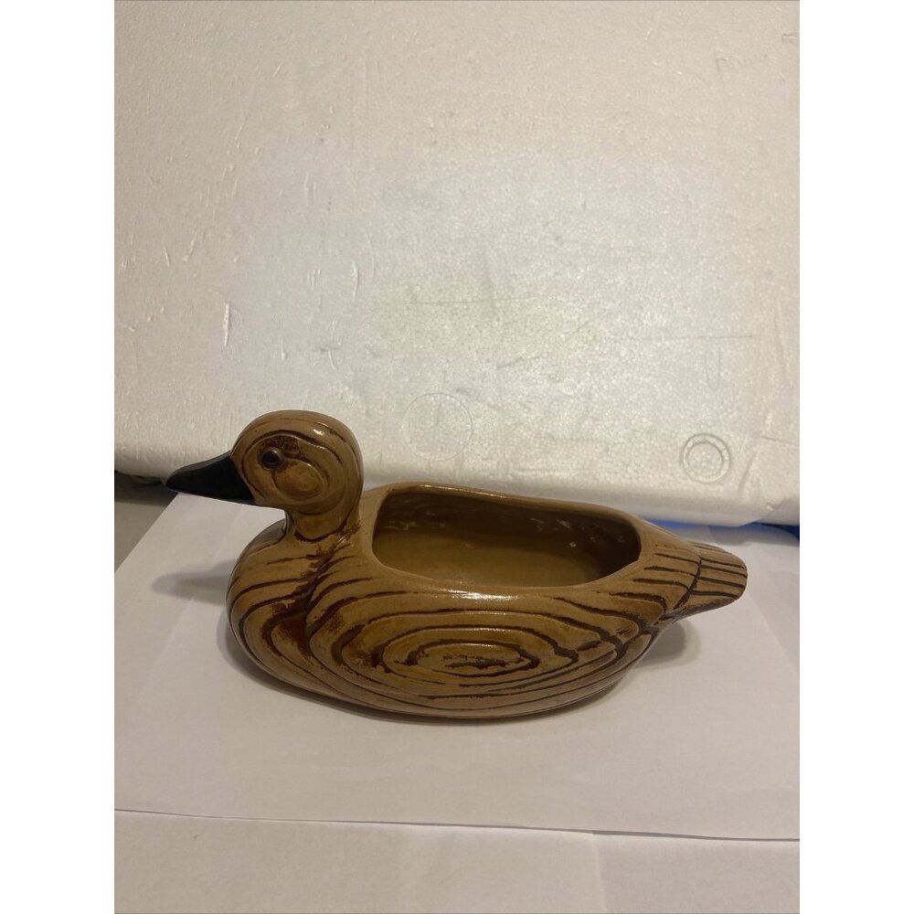 Ceramic Duck Planter Fully Glazed Relpo  # 229 Hunting
